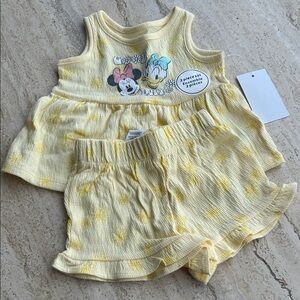 NEW 🆕 Disney Minnie Yellow and White Baby Set 0-3 months
